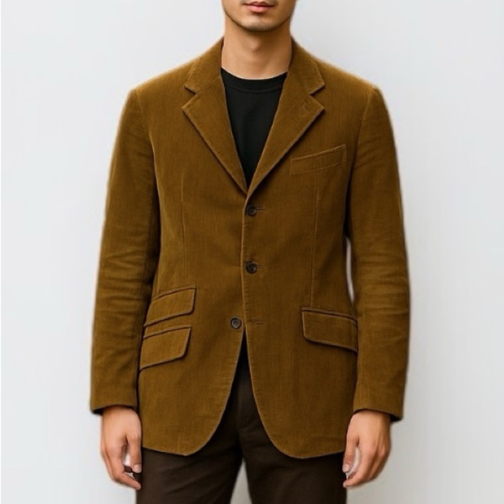 Vintage Dunhill Corduroy Blazer In Tobacco